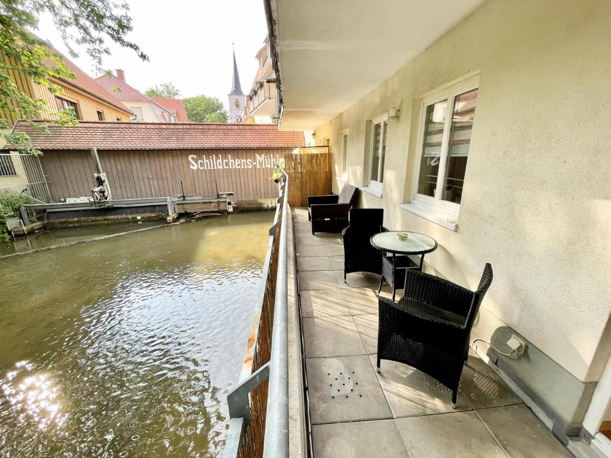 Ferienwohnung Blickfang - Modernes Apartment Direkt In Der Altstadt Von Erfurt Mit Balkon - Beste Lage Und Aussicht Εξωτερικό φωτογραφία