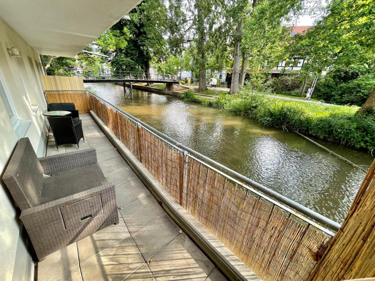 Ferienwohnung Blickfang - Modernes Apartment Direkt In Der Altstadt Von Erfurt Mit Balkon - Beste Lage Und Aussicht Εξωτερικό φωτογραφία