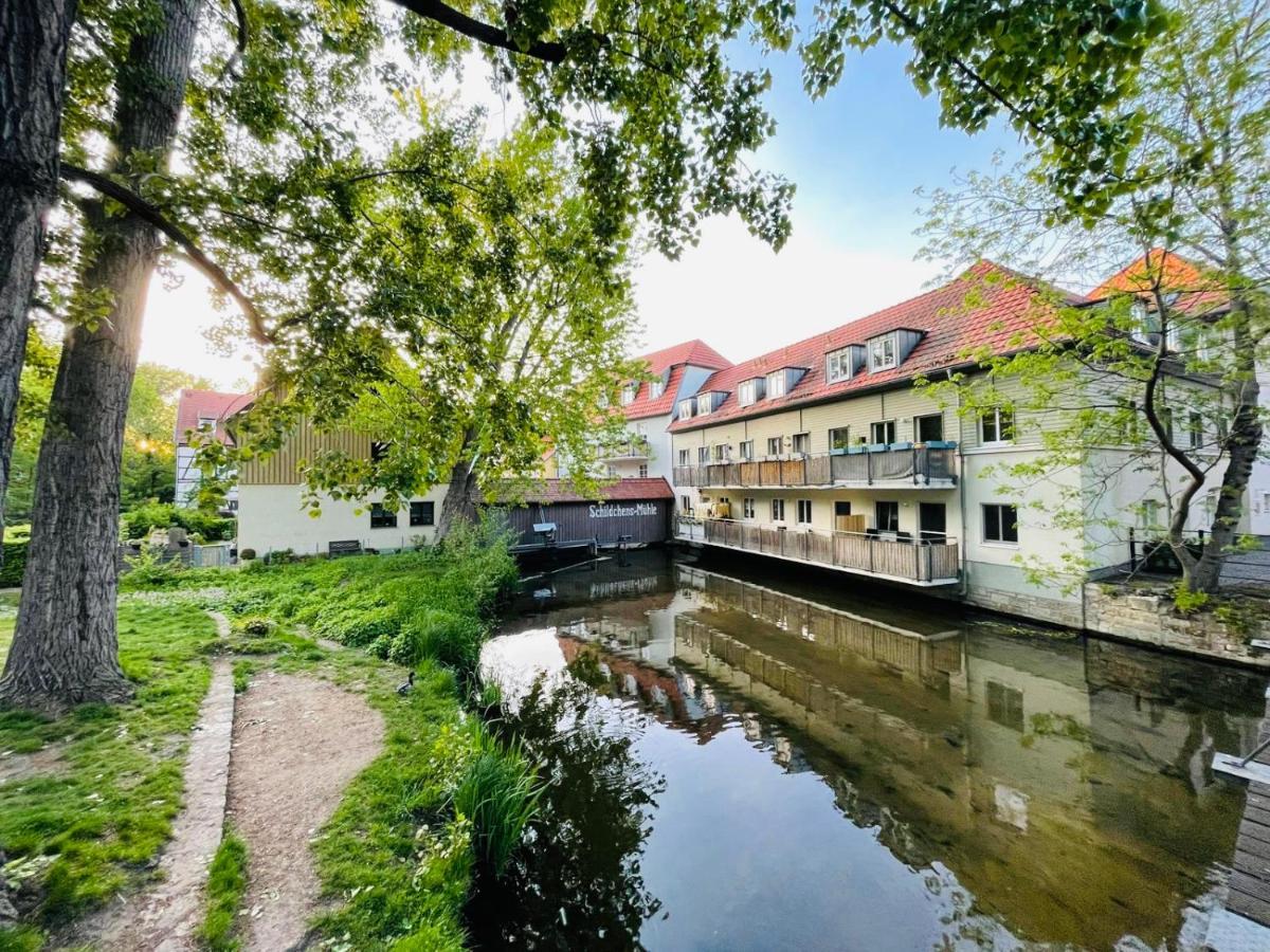 Ferienwohnung Blickfang - Modernes Apartment Direkt In Der Altstadt Von Erfurt Mit Balkon - Beste Lage Und Aussicht Εξωτερικό φωτογραφία