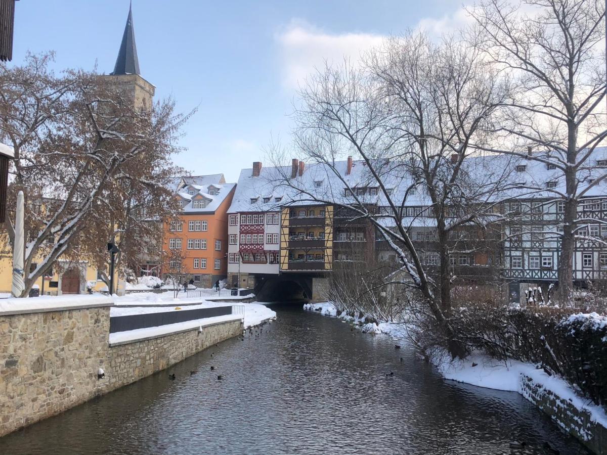 Ferienwohnung Blickfang - Modernes Apartment Direkt In Der Altstadt Von Erfurt Mit Balkon - Beste Lage Und Aussicht Εξωτερικό φωτογραφία